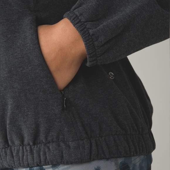 LULULEMON After All Pullover Sweatshirt in Heathered Black Grey , sz : 8 - Picture 5 of 13